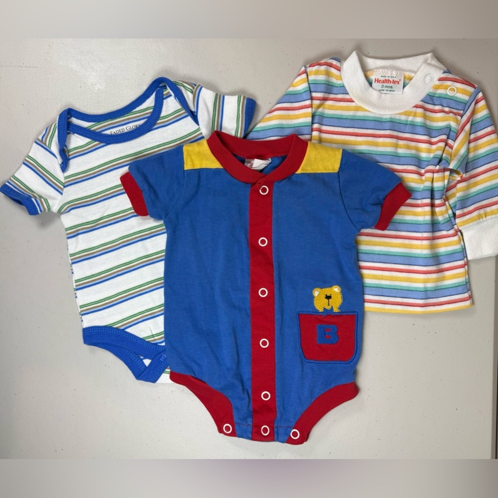 Vintage baby boy 3 piece set 90s y2k bear